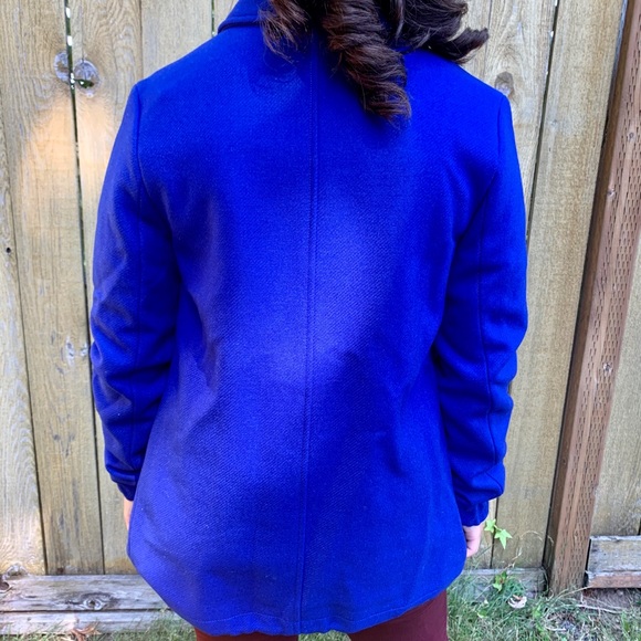 Tommy Hilfiger NWOT blue button up cinch coat sz 2 - Picture 7 of 11